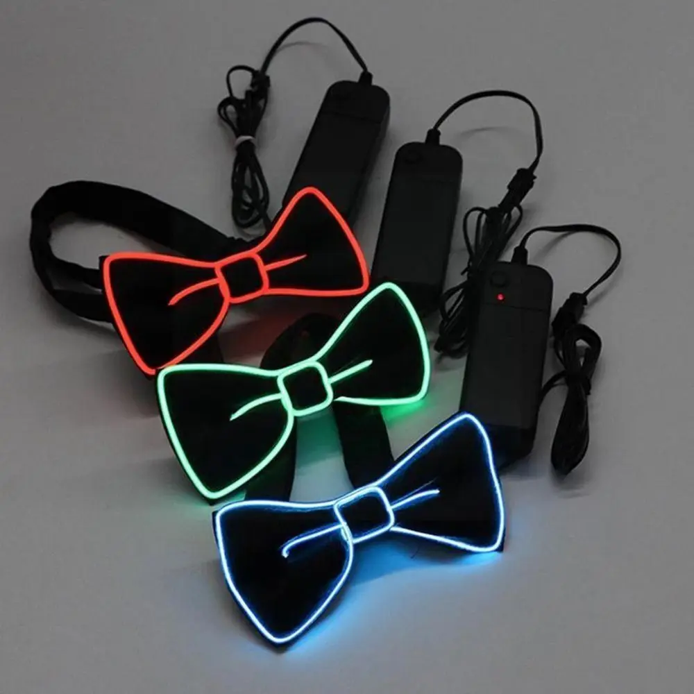 Top Trends: LED Strap Clip Cosplay Supplies Festival Costume Party Performance Hanging Pants Luminous Bow Tie Suspenders Set Shoppable Styles