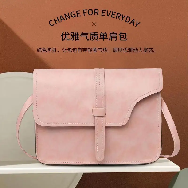 Top Trends: Women's Shoulder Bag Messenger Bag Solid Color Simple Retro Small Square Bag Belt Bag Girl Shoppable Styles