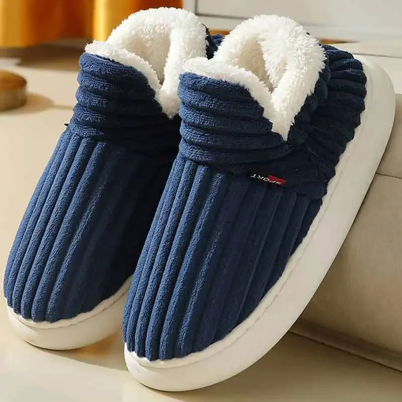 Top Trends: Women Winter Slippers Warm Plush Slip-on Couples Home Cotton Shoes Non-Slip Comfortable Flats Man Soft Faux Fur Boots Shoppable Styles