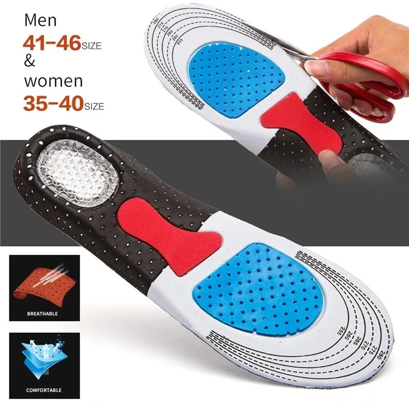 Top Trends: Cuttable Silicone Insoles For Feet Man Women Orthopedic Insoles For Shoes Sole Mesh Deodorant Breathable Sport Running Shoe Pads Shoppable Styles