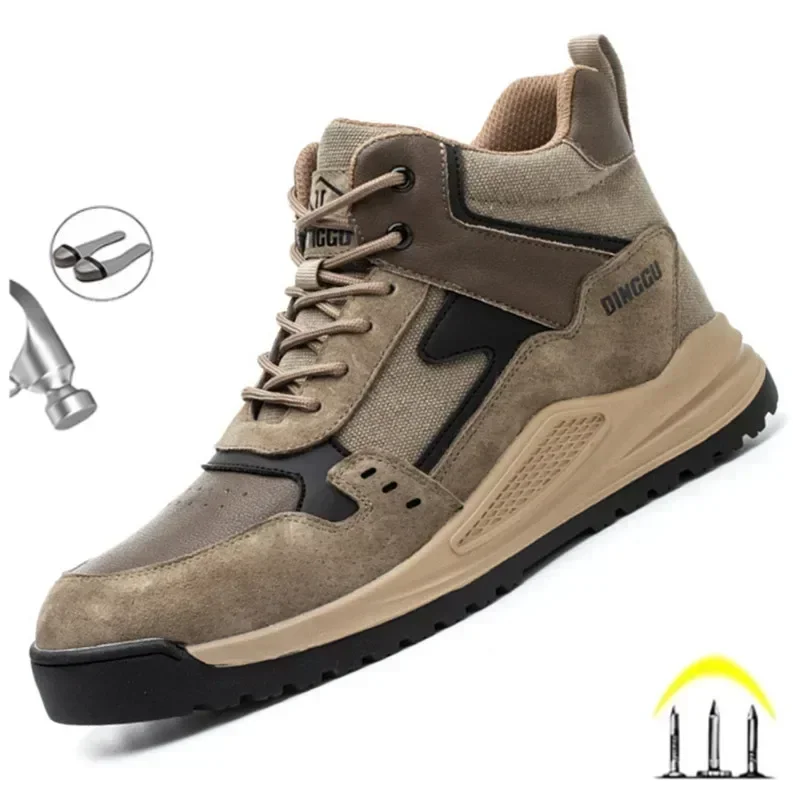 Top Trends: Safety Shoes Men Steel Toe Work Sneakers Anti-smashing Anti-puncture Indestructible Work Shoes Protective Safety Boots Shoppable Styles