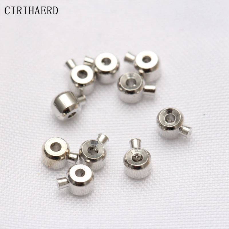 Top Trends: DIY Jewelry Accessories Positioning Clasp 14K Gold Plated Crimp Snap Button Bracelet End Clip Clasps Buckle For Jewelry Stopper Shoppable Styles - Image 4