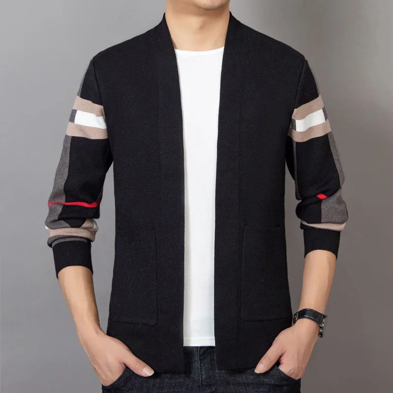 Top Trends: Fashion Loose Pockets Printed Casual Cardigan Sweaters Men&#039;s Clothing 2023 Autumn New Korean Tops All-match Coat Shoppable Styles