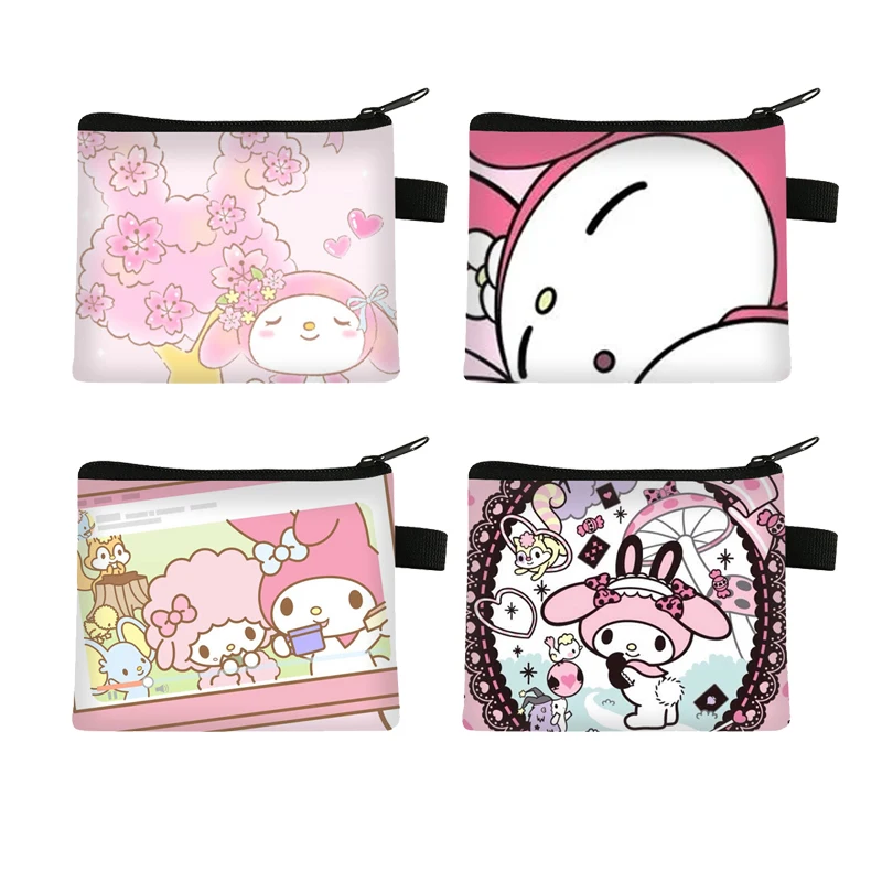 Top Trends: Hello Kitty Melody Wallet Sanrio Women's Bag Cartoons Girls Mini Coin Purse Anime Portable ID Card Holders Cute Storage Bag Gift Shoppable Styles