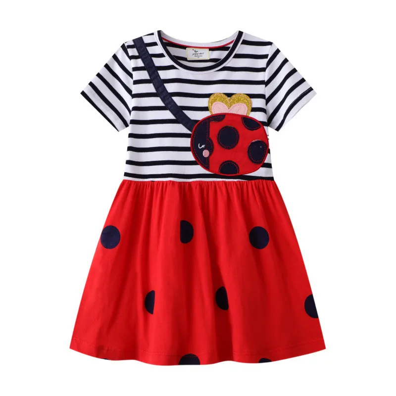 Top Trends: Jumping Meters New Arrival Girls Princess Dresses Cotton Stripe Children&#039;s Birthday Gift Toddler Costume Hot Selling Frocks Shoppable Styles