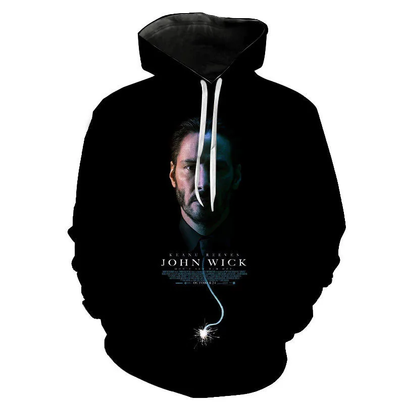 Top Trends: Men's Women's 3D Printed Fall / Winter Hoodie Movie John Wick Sweatshirt Hip Hop Hoodie Casual Fashion Street Hooded Top Shoppable Styles