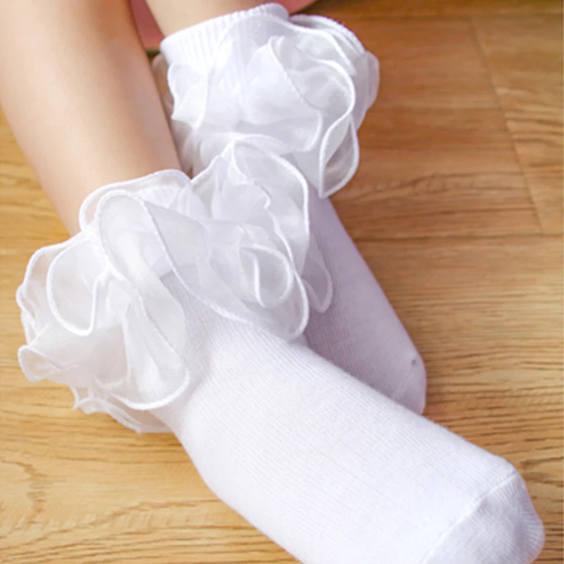 Top Trends: Ins Fashion Children's Dance Socks Princess Girls Frilly Sock Soft Infant Baby Socken Ruffle Socks For Kids School High Quality Shoppable Styles