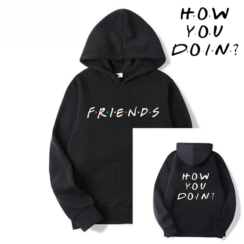 Top Trends: USA Tv Show Friends How You Doin Hooded Sweatshirt Long Sleeve Printing Casual Pullover Hoodie Sweatshirt Men Clothing Shoppable Styles