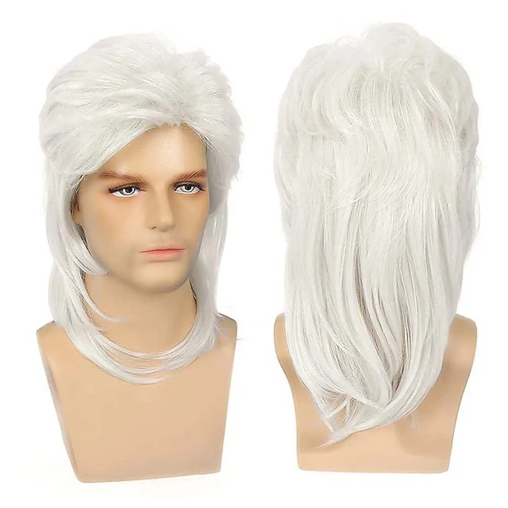 Top Trends: Long Curly Synthetic Wigs Black Blonde Wig For Men Cosplay Wigs Male Curly Hair Fluffy Nightclub Bar Wig Shoppable Styles - Image 4