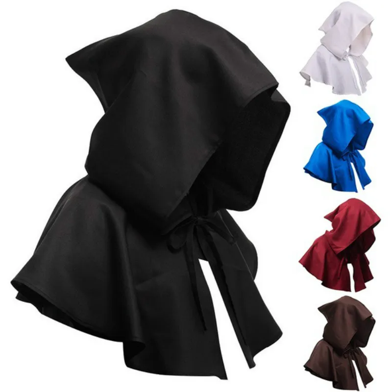 Top Trends: Unisex Men Medieval Costume Renaissance Cloak Hat Halloween Witch Cosplay Costume Hooded Cape Hat Shoppable Styles