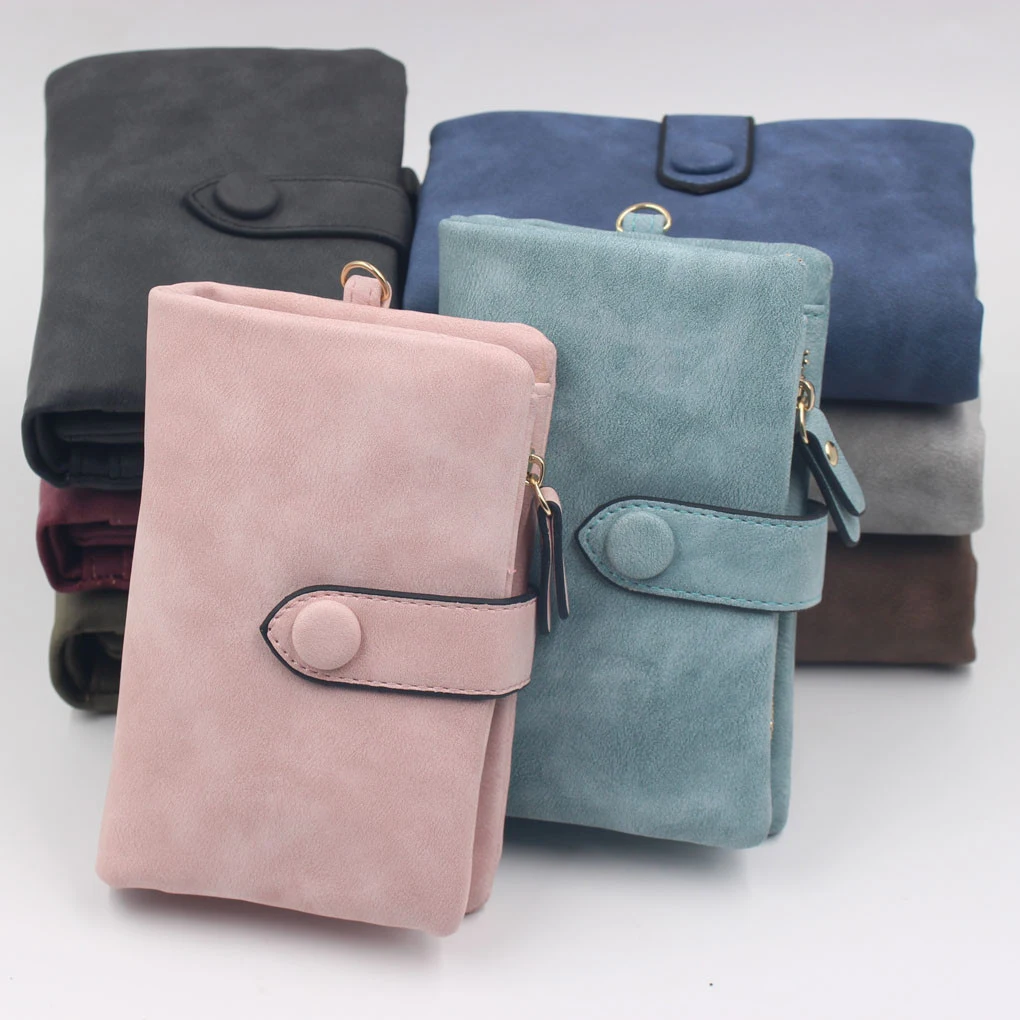 Top Trends: PU Leather Women Wallet Hasp Trifold Replacement Card Holder Coin Pocket Purse Notecase Birthday Gift With Lanyard Shoppable Styles