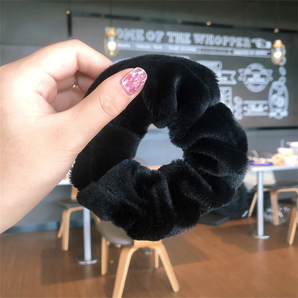 Top Trends: Fluffy Large Intestine Hair Rope Big Size Scrunchies Women Winter Soft Headwear Girl Ponytail Holder Hair Accessories Headband Shoppable Styles - Image 6