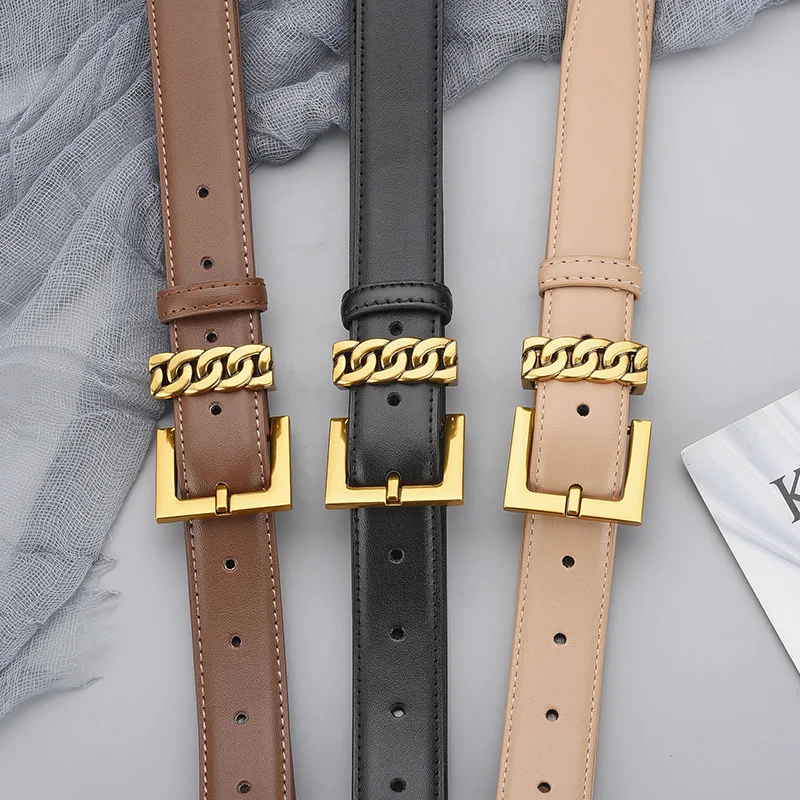 Top Trends: Luxurious Belt For Women&#039;s Advanced Feel Soft And Fashionable Versatile Genuine Leather Needle Buckle Belt Decorative Jeans Belt Shoppable Styles