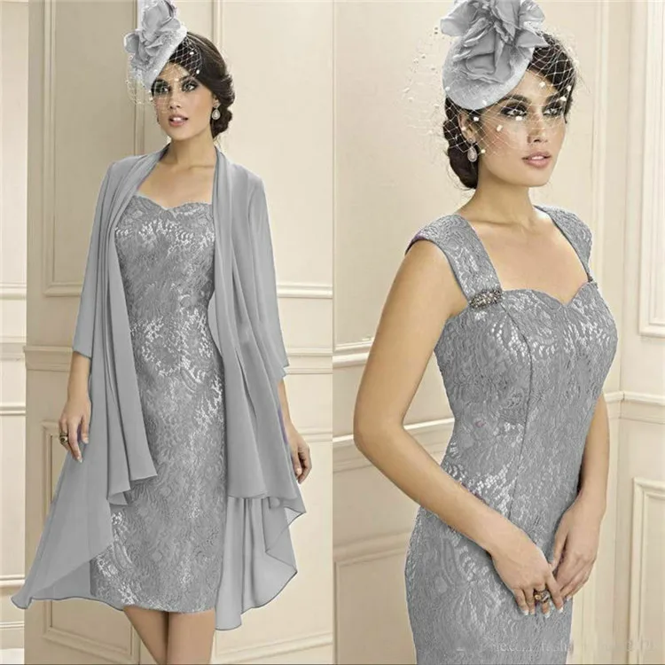 Top Trends: Mother Of The Bride Dresses Elegant Grey Lace Pantsuit 2 Pieces Beaded Plus Size For Wedding Party Guest Dress With Jacket 2022 Shoppable Styles