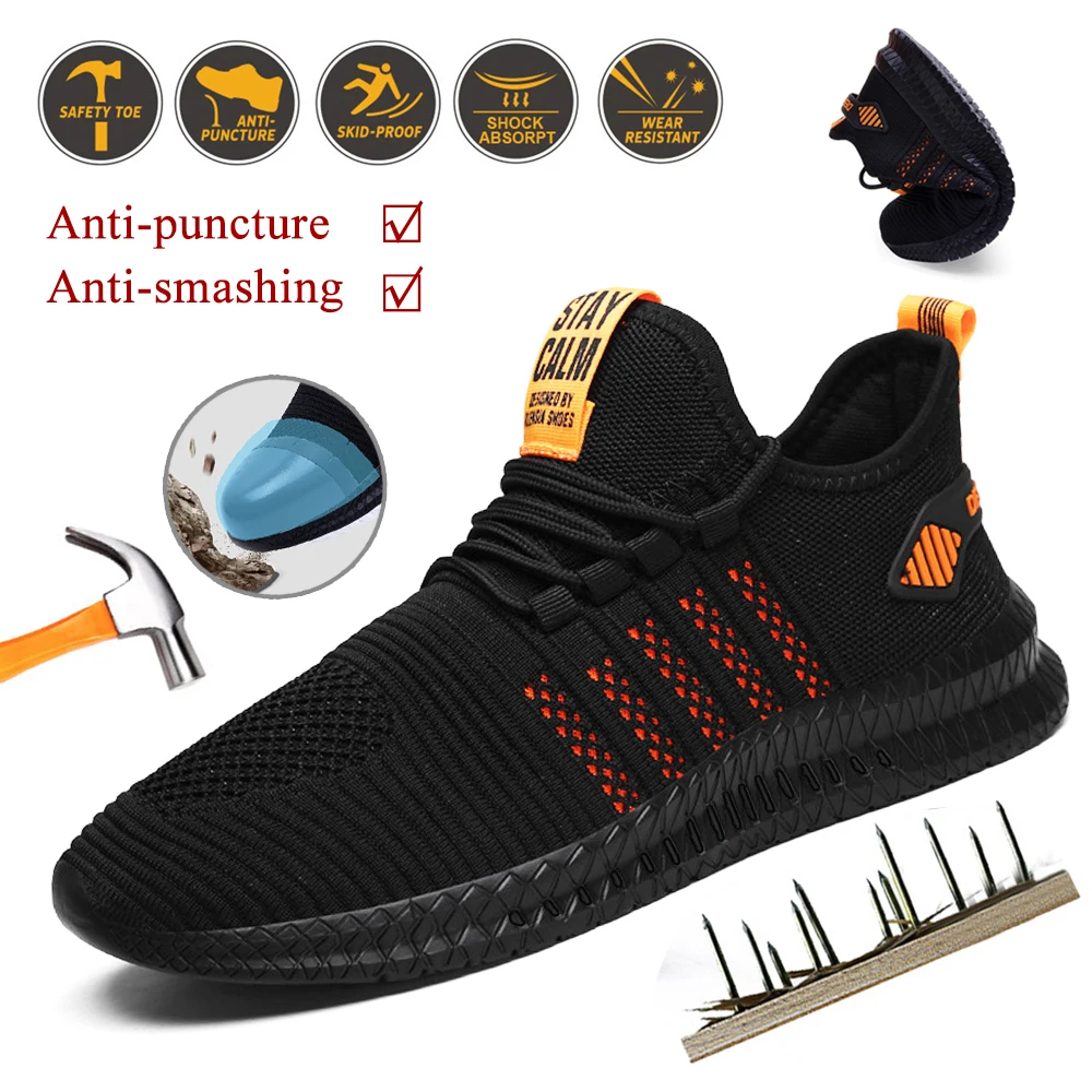 Top Trends: New Work Safety Shoes Summer Breathable Men's And Women's Work Protective Shoes Sports Shoes Anti-puncture Durable Steel Head Shoppable Styles