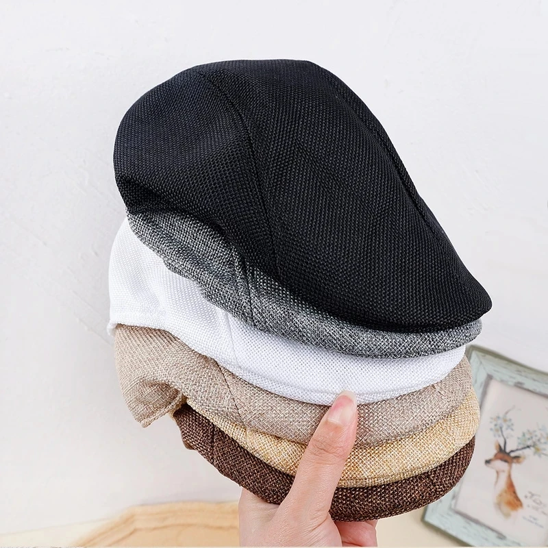 Top Trends: Men Berets Painter Newsboy Cap Spring Winter Berets Hat For Men Women Retro England Hat Visors Peaked Cap Solid Duckbill Hat Shoppable Styles - Image 5