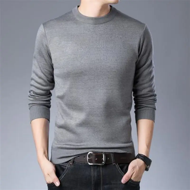 Top Trends: Fashion O-Neck Knitted Loose Solid Color Sweater Men&#039;s Clothing 2023 Autumn New Casual Pullovers All-match Tops Shoppable Styles