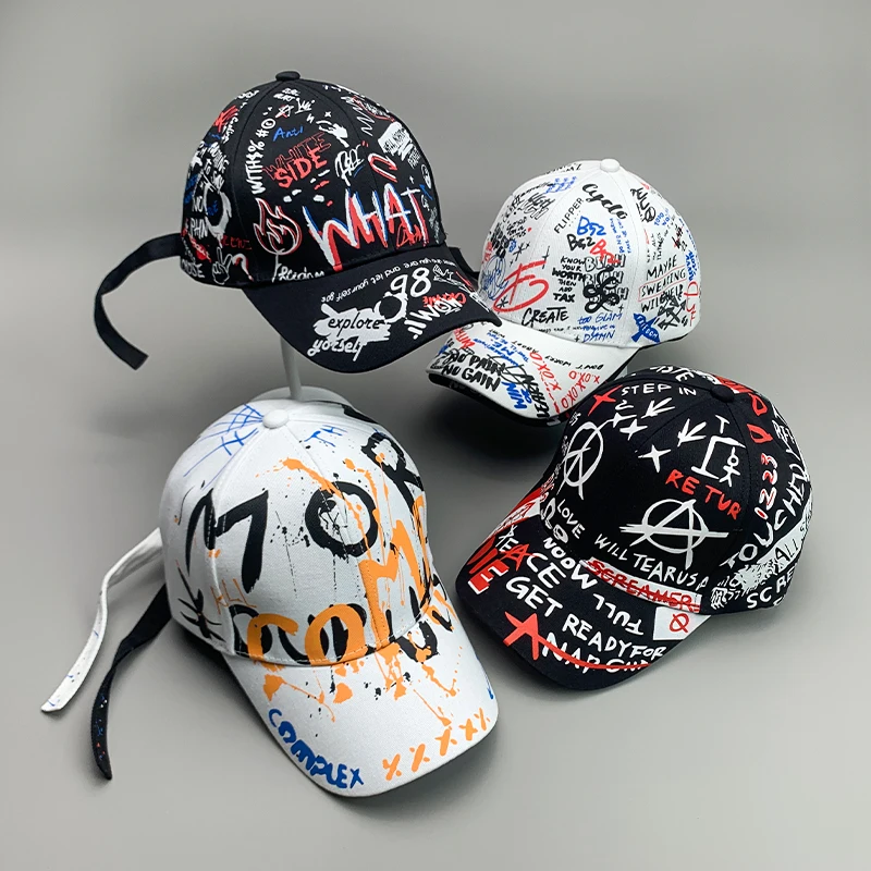 Top Trends: New Graffiti Hip-Hop Kpop Men Women Baseball Hats Cotton Breathable Snapback Skateboard Sport Caps Adult Cool Streetwear Fashion Shoppable Styles