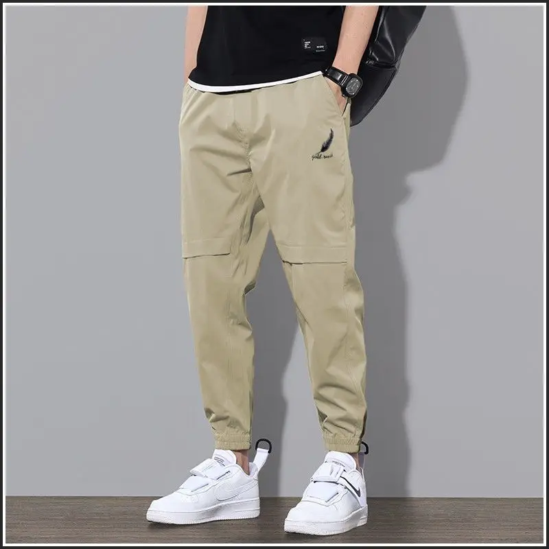 Top Trends: Autumn Winter KPOP Fashion Harajuku Trousers Men All Match Loose Casual Pants Tie One&#039;s Feet Sweatpants Pockets Y2K Male Clothes Shoppable Styles