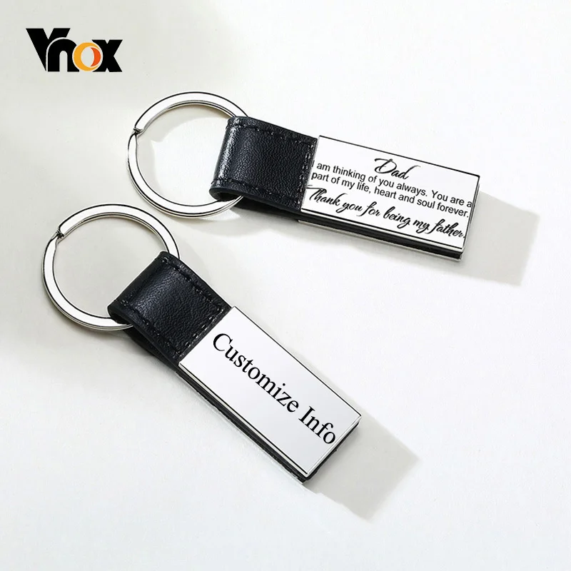 Top Trends: Vnox Free Custom Engraving Stainless Steel Key Chains For Men Jewelry To My Dad Husband Family Love Gifts Shoppable Styles