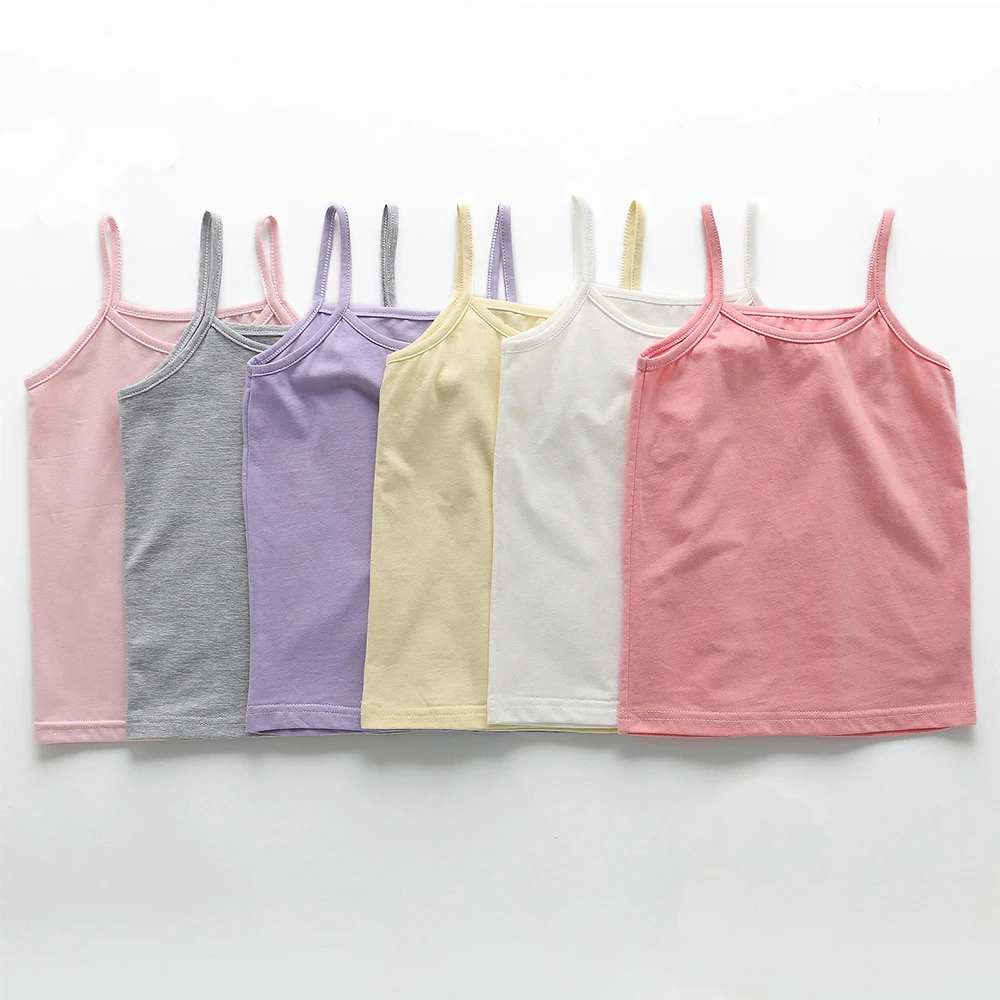 Top Trends: Summer Girls String Strappy Tops Baby Children Women Cotton Camisole T-shirt Sleeveless Vest Cotton Tank Top Shoppable Styles