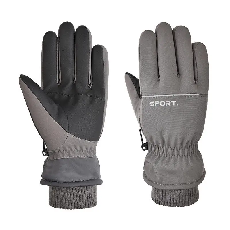 Top Trends: Outdoor Ski Gloves Men And Women Autumn And Winter Warm And Cold And Windproof Can Touch Screen Riding Sports Cotton Gloves Shoppable Styles - Image 2