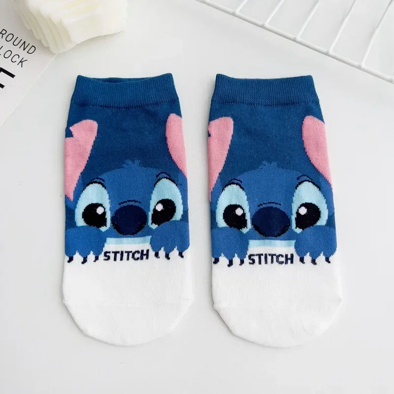 Top Trends: 1pcs Stitch Disney Socks Cute Anime Figure Pattern Cotton Comfortable Socks Fashion Breathable Children&#039;s Socks Wholesale Shoppable Styles