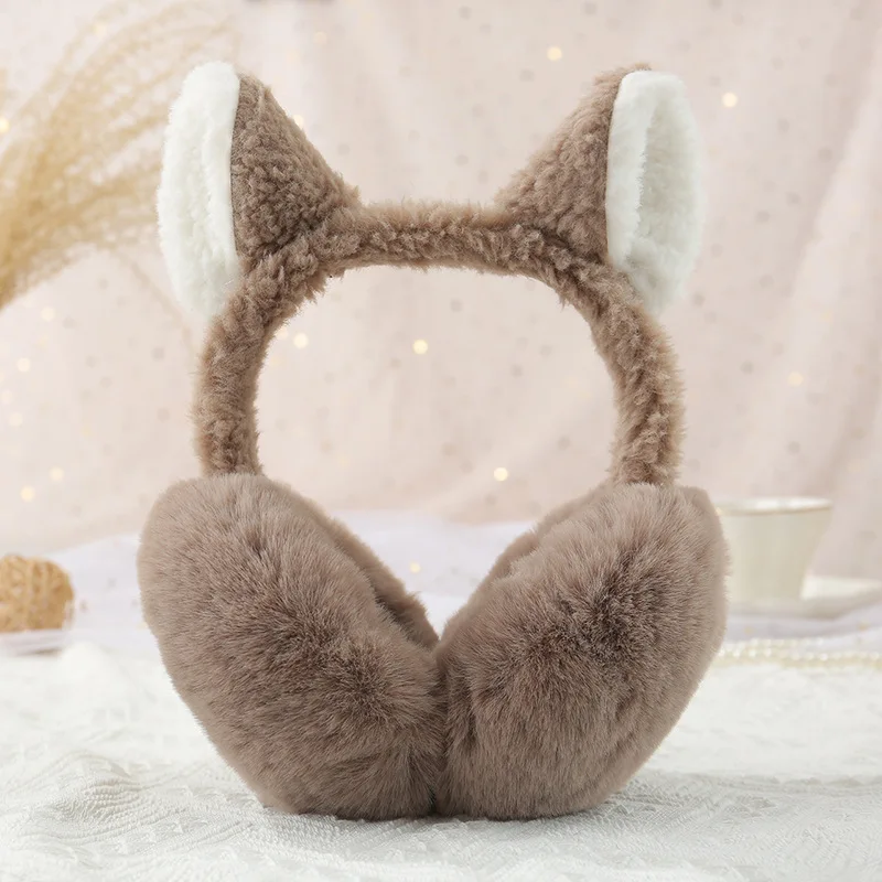 Top Trends: Cute Elf Cat Ear Earmuffs Women Winter Warm Ear Warmer Thermal Plush Headphones Earflap Outdoor Cold Protection Fluffy Ear Cover Shoppable Styles - Image 3