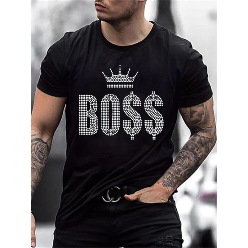 Top Trends: New Mens Quality Oversized Fashion Y2k Summer Tee Tops Casual Designer Boss Rhinestone Club Short Sleeve Street O-Neck T-shirt Shoppable Styles