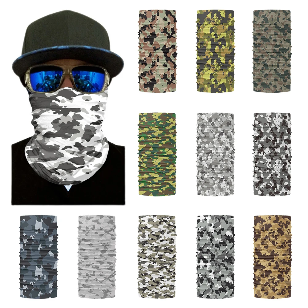 Top Trends: Fashion Camouflage Seamless Magic Bandana Buffs Neck Gaiter Paisley Headband Cycling Fishing Tube Face Shield Men Women Scarf Shoppable Styles