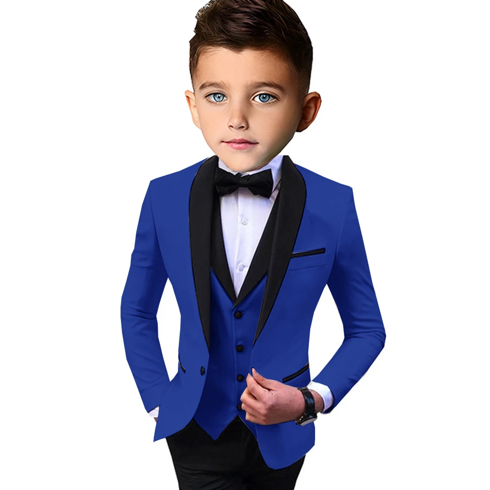 Top Trends: Boys Suit Wedding Tuxedo Kids Jacket Pants Vest 3 Piece Fashion Clothes Child Slim Fit Complete Clothes Blazer Set Shoppable Styles