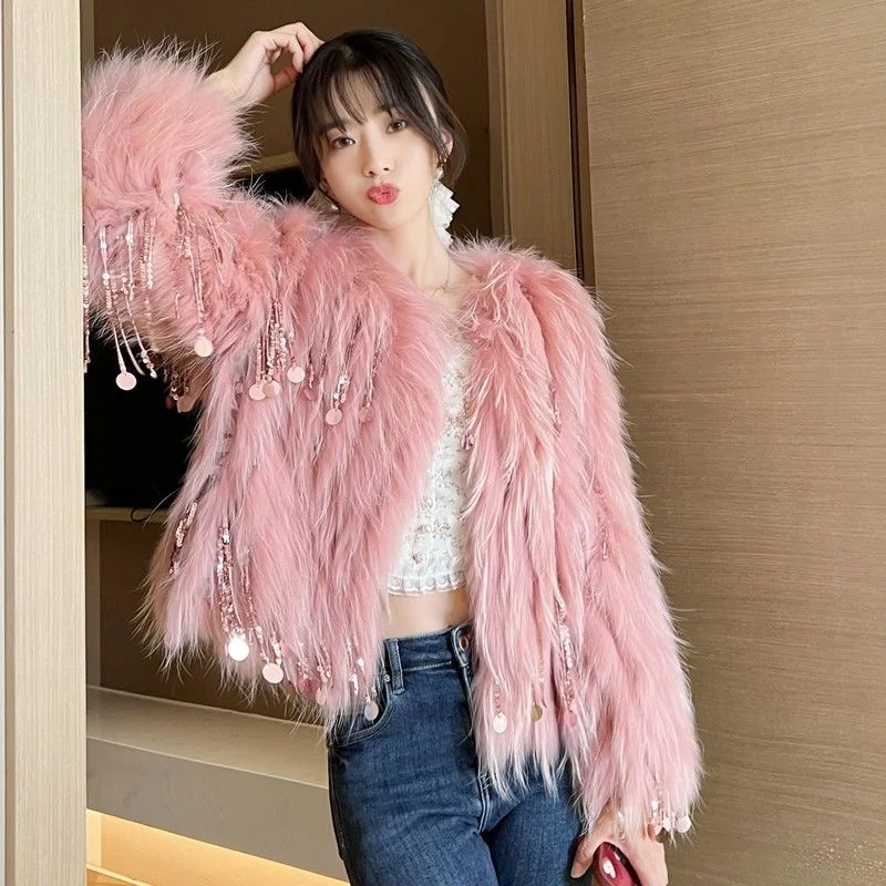 Top Trends: 2023 Autumn And Winter New Fashion Style Slim Fit Short Tassel Name Warm Fried Street Faux Fur Coat Jacket Shoppable Styles