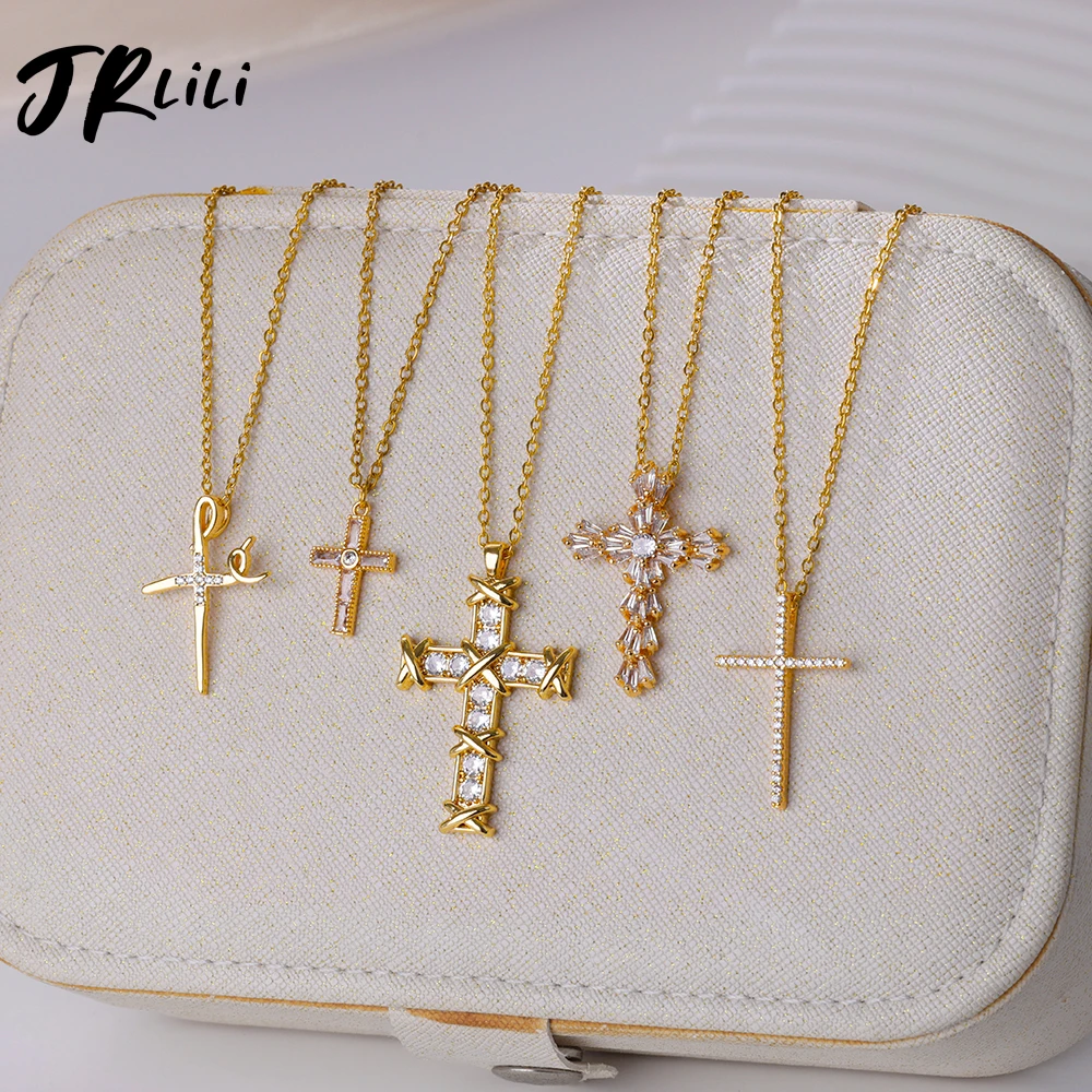 Top Trends: Goth Cross Jesus Pendant Necklace For Women Stainless Steel Luxury Necklace Trend Couple Jewelry Collares Mujer Free Shipping Shoppable Styles