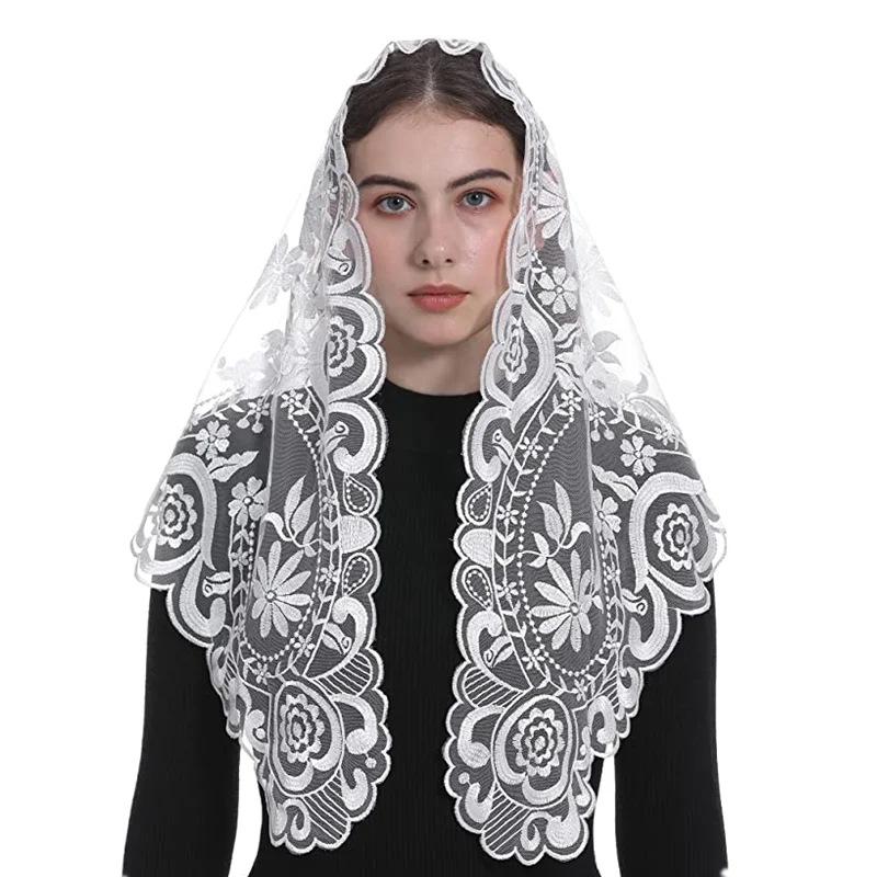 Top Trends: Spanish Style Lace Mantilla Women Head Covering Catholic Veil Wedding Veil Shoppable Styles