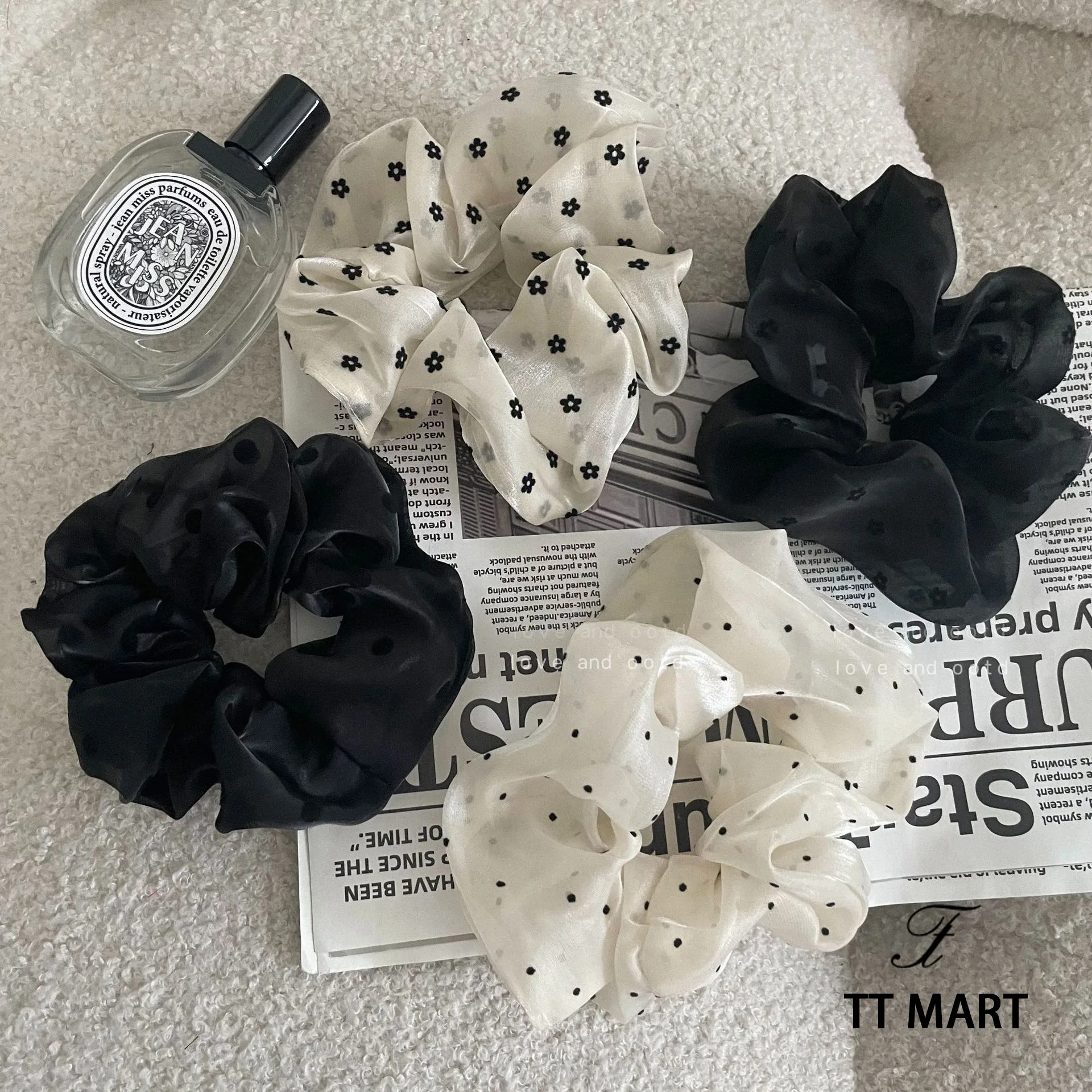 Top Trends: Ruoshui Woman Polka Dots Lace Scrunchies Girls Rubber Band Lady Hair Accessories Hair Ties Ponytail Holders Ornaments Shoppable Styles