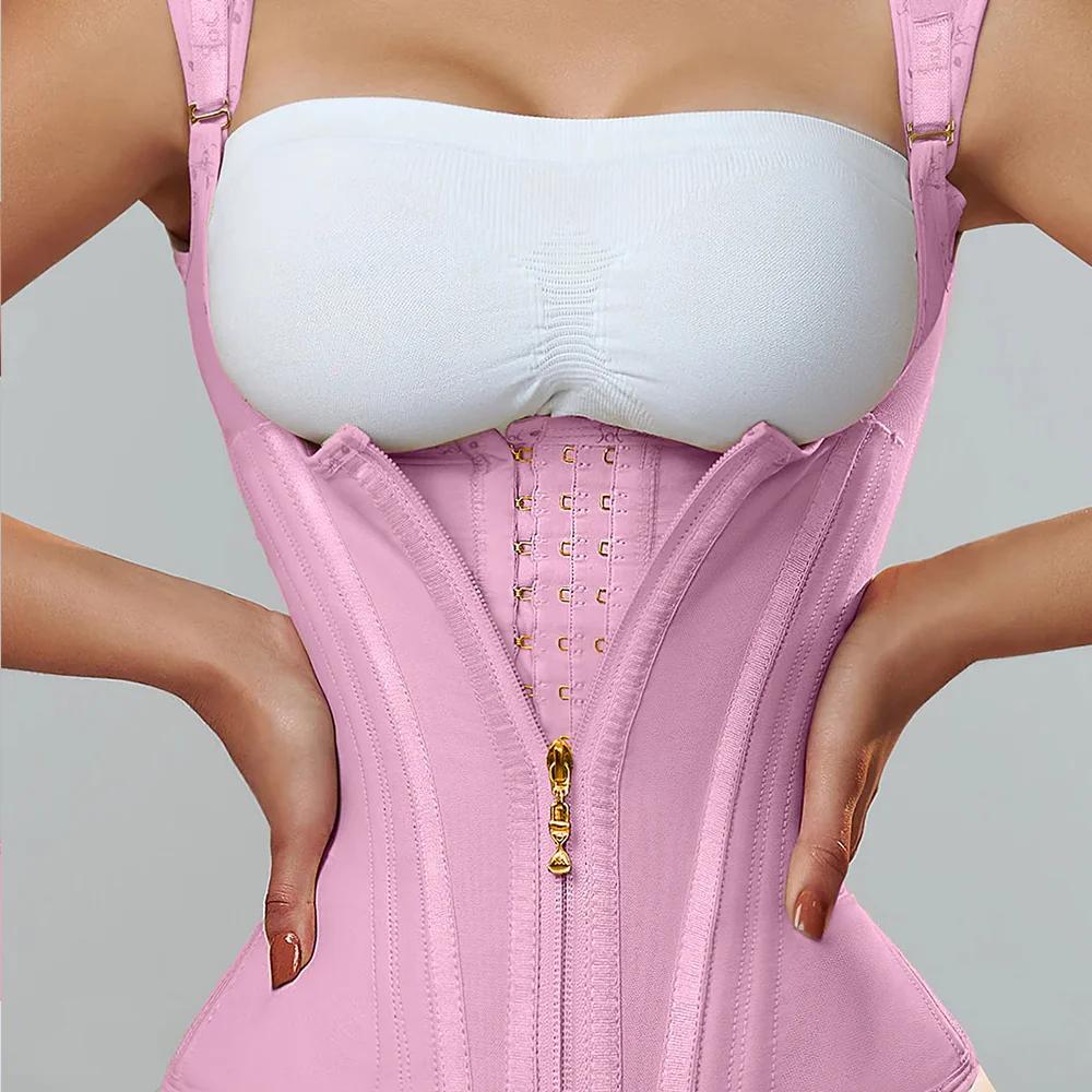 Top Trends: Fajas Colombians Girdles With Row Buckle And Zipper Postpartum Corset Waist Trainer Body Shaper For Women Sexy Shaping Curve Shoppable Styles