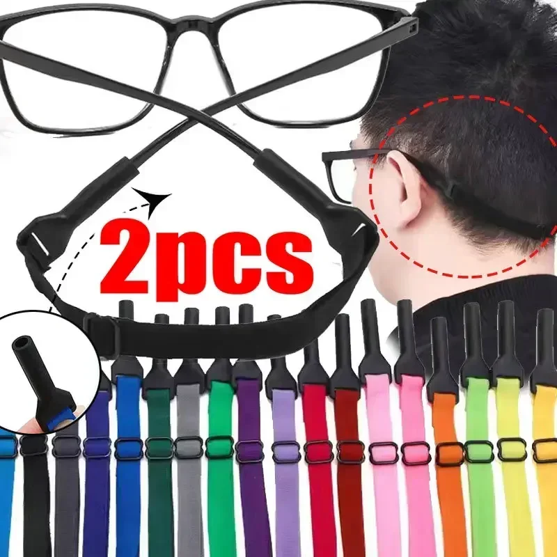 Top Trends: 2PCs Adjustable Glasses Chain For Woman Man Sunglasses Strap Glasses Safety Band Strap Retainer Cord Holder Sports Glasses Rope Shoppable Styles