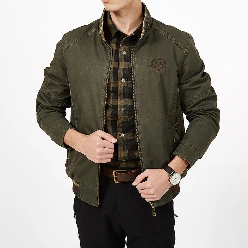 Top Trends: DIMUSI Autumn Men's Double-sided Military Jacket Casual Man Cotton Business Coats Fashion Men Multi-pocket Jackets Clothing 8XL Shoppable Styles - Image 2