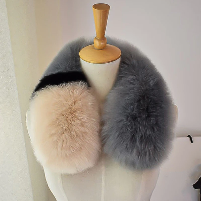 Top Trends: Fake Fox Fur Collar Scarf Super Fluffy Thick Luxury Fur Scarves Purple Casual Wraps Men Children Winter Clothing Accessories Shoppable Styles