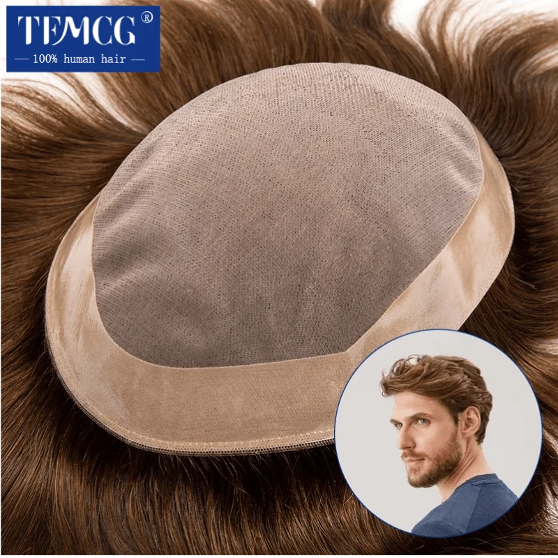 Top Trends: Fine Mono Toupee Men 100% Natural Human Hair Breathable Male Hair Prosthesis Capillary 6&quot; Wigs For Men Exhuast Systems Male Wig Shoppable Styles