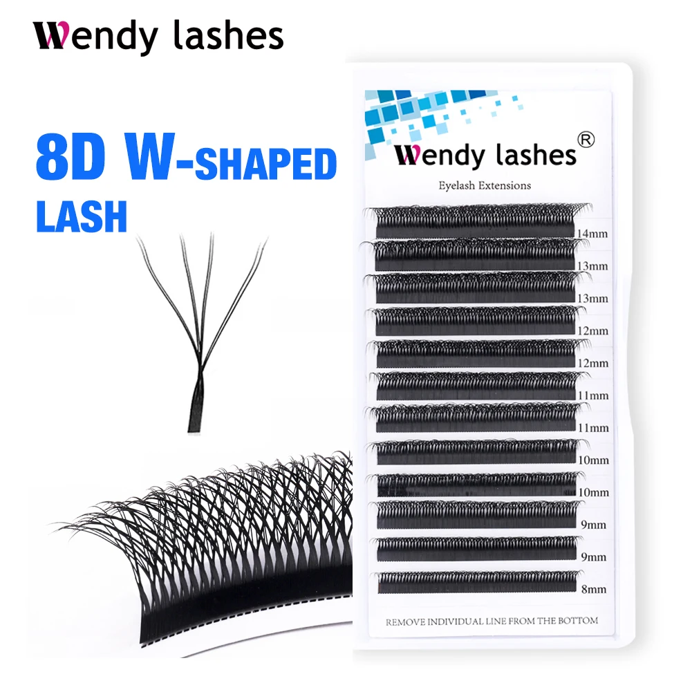 Top Trends: 8D W Shape Eyelash Extensions Premade Volume Fan Lashes W Style Lashes Comfortable New Faux Mink Volume Lashes Natural Eyelash Shoppable Styles