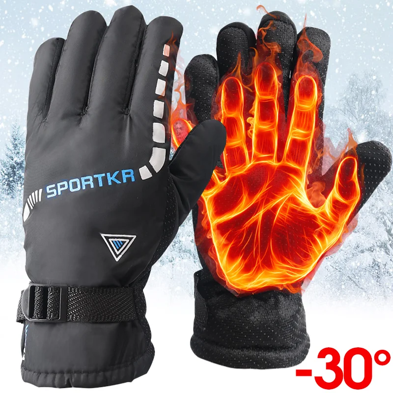 Top Trends: Winter Cycling Gloves Men Outdoor Waterproof Skiing Riding Hiking Motorcycle Warm Mitten Gloves Unisex Thermal Sport Gloves Shoppable Styles