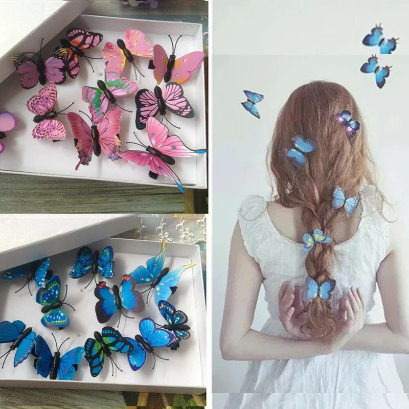 Top Trends: 5pcs Women Butterfly Hair Clips Bridal Hair Accessory Wedding Photography Costume Hair Accessories Hair Clips Shoppable Styles