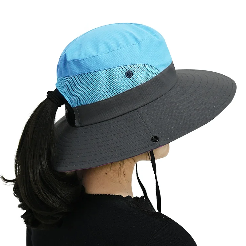 Top Trends: Sun Hats For Women Summer Hat Wide Brim UV UPF Protection Ponytail Outdoor Fishing Hiking Hat For Female 2023 Shoppable Styles - Image 3