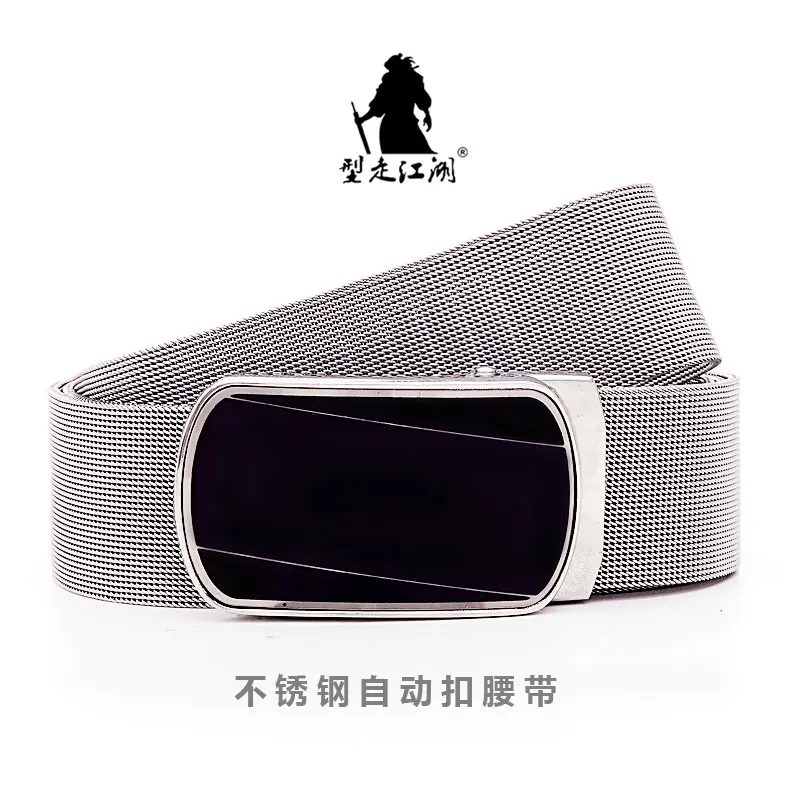 Top Trends: Men Leather Belt Stainless Steel Metal Automatic Buckle Brand High Quality Luxury Belts Quality Girdle Belts For Jeans Shoppable Styles - Image 4