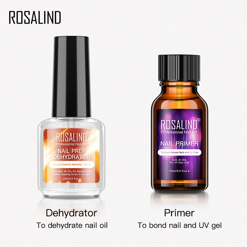 Top Trends: ROSALIND 15ml Nail-Primer Nail Prep Dehydrator For Gel Nail Polish Free Grinding Nail Art Base To Matt Coat Hybrid Varnishes Shoppable Styles