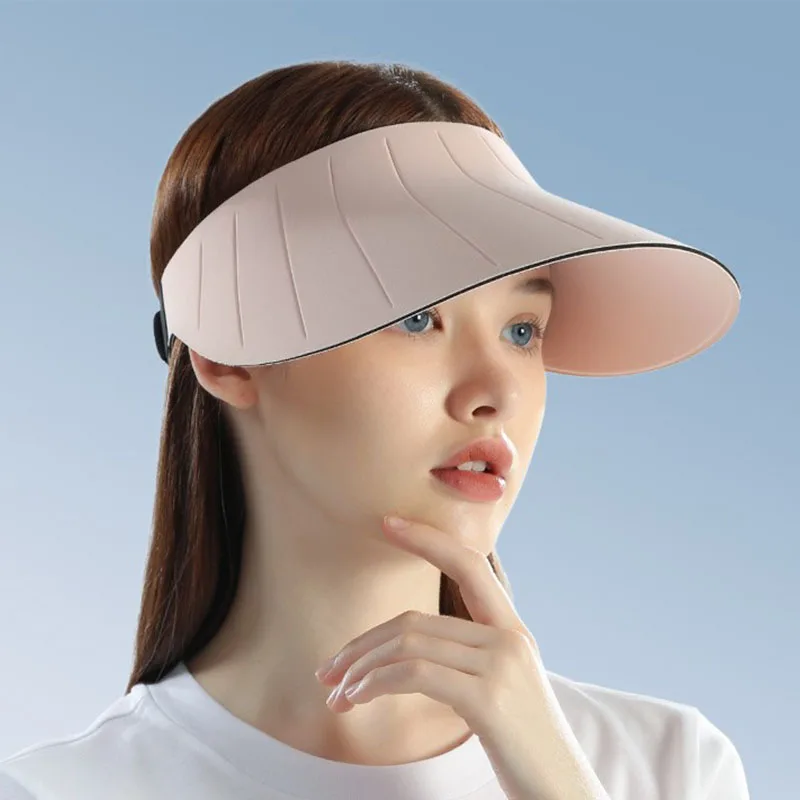 Top Trends: Summer Breathable Air Sun Hats Men Women Adjustable Visor UV Protection Top Empty Solid Sports Tennis Golf Running Sunscreen Cap Shoppable Styles