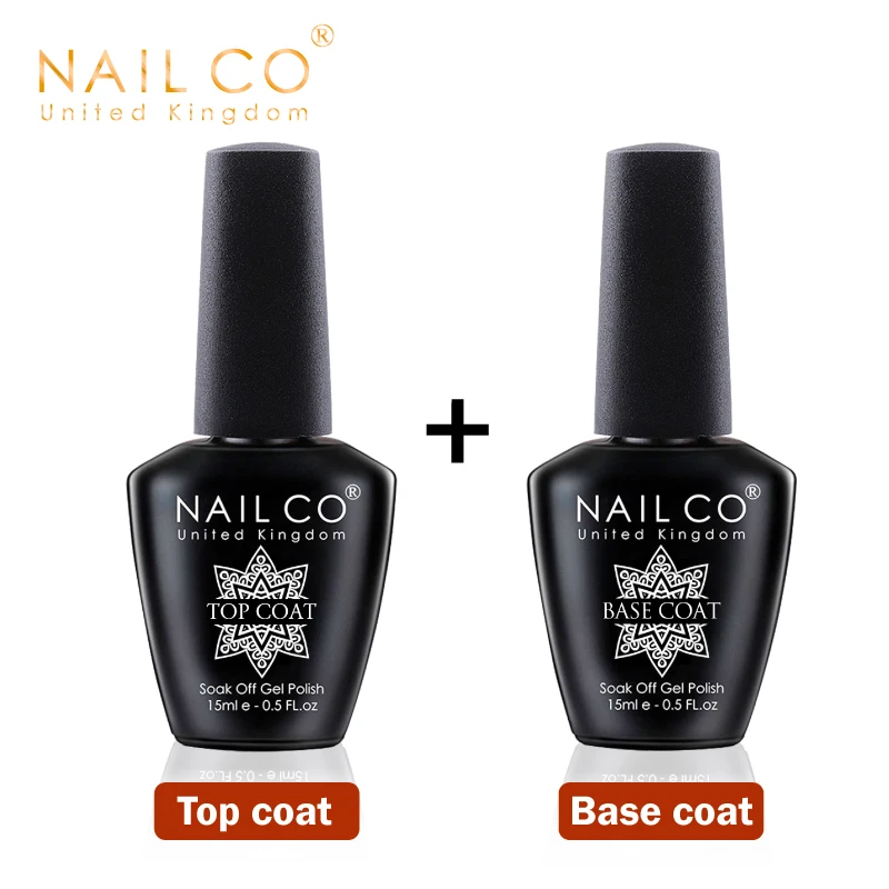 Top Trends: NAILCO Base Coat And Top Coat Gel Nail Polish 15ml UV Semi-Permanent Nails Art Soak Off Varnishes Nail Supplies For Professional Shoppable Styles