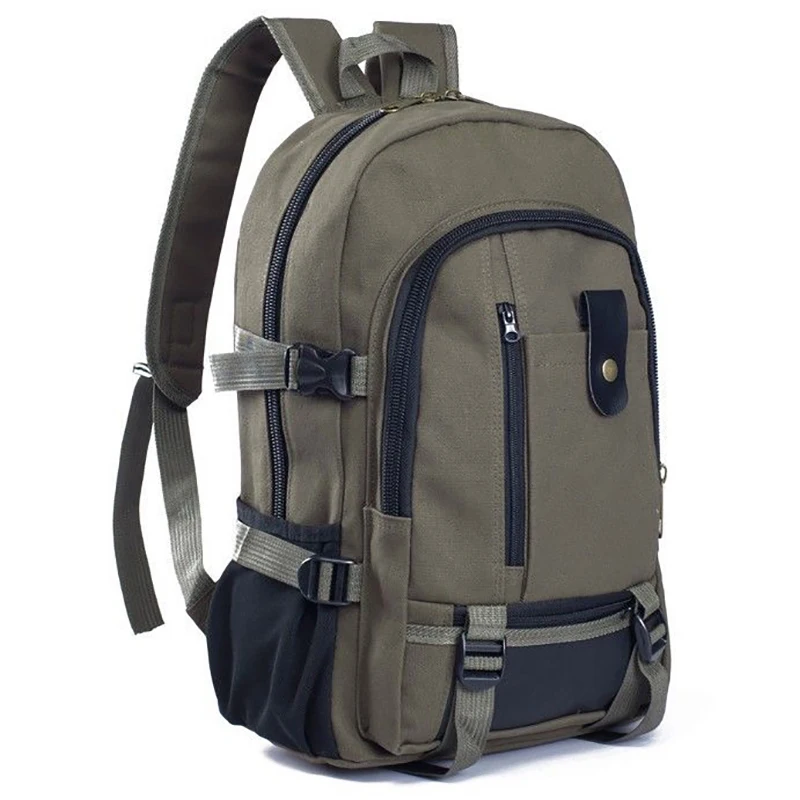 Top Trends: Men Canvas Backpack Leisure Travel Large Capacity Student Schoolbag 2022 Shoppable Styles