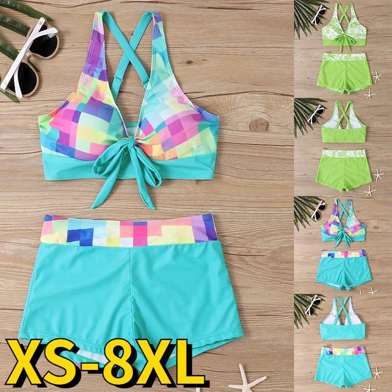 Top Trends: 2023 New Summer Women&#039;s New Design Printed Swimsuit Women&#039;s Sexy Swimsuit Fashion Loose High Waist Beachwear Two-piece Bikini Shoppable Styles